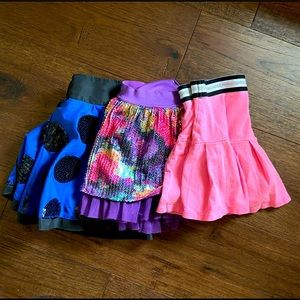 Justice skirts skorts shorts size 7/8
